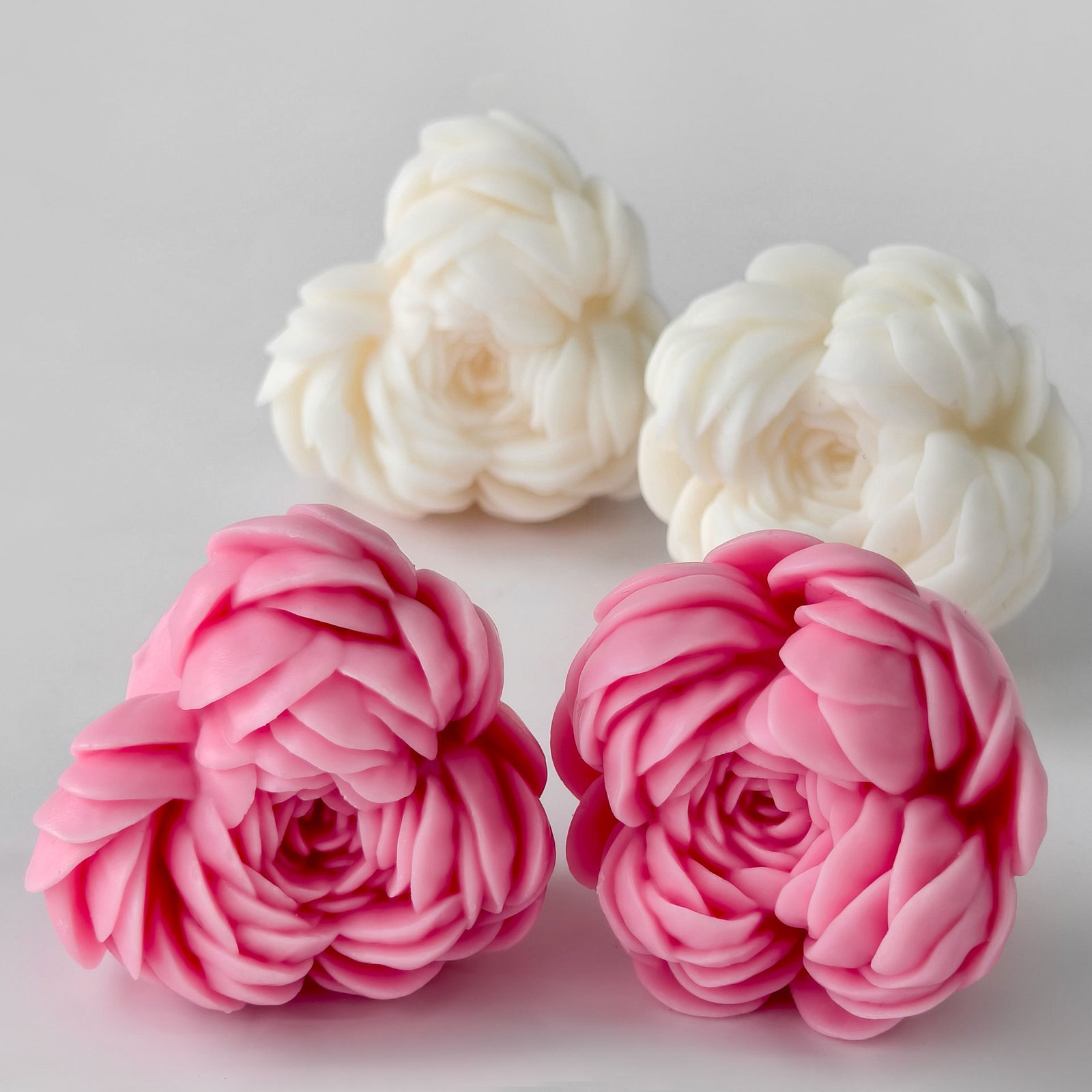 Vedini Peony Flower Candle Silicone Mold DIY Peony Flower Handmade Soap Diffuser Stone Aroma Mold JKB-3074 - Image 3