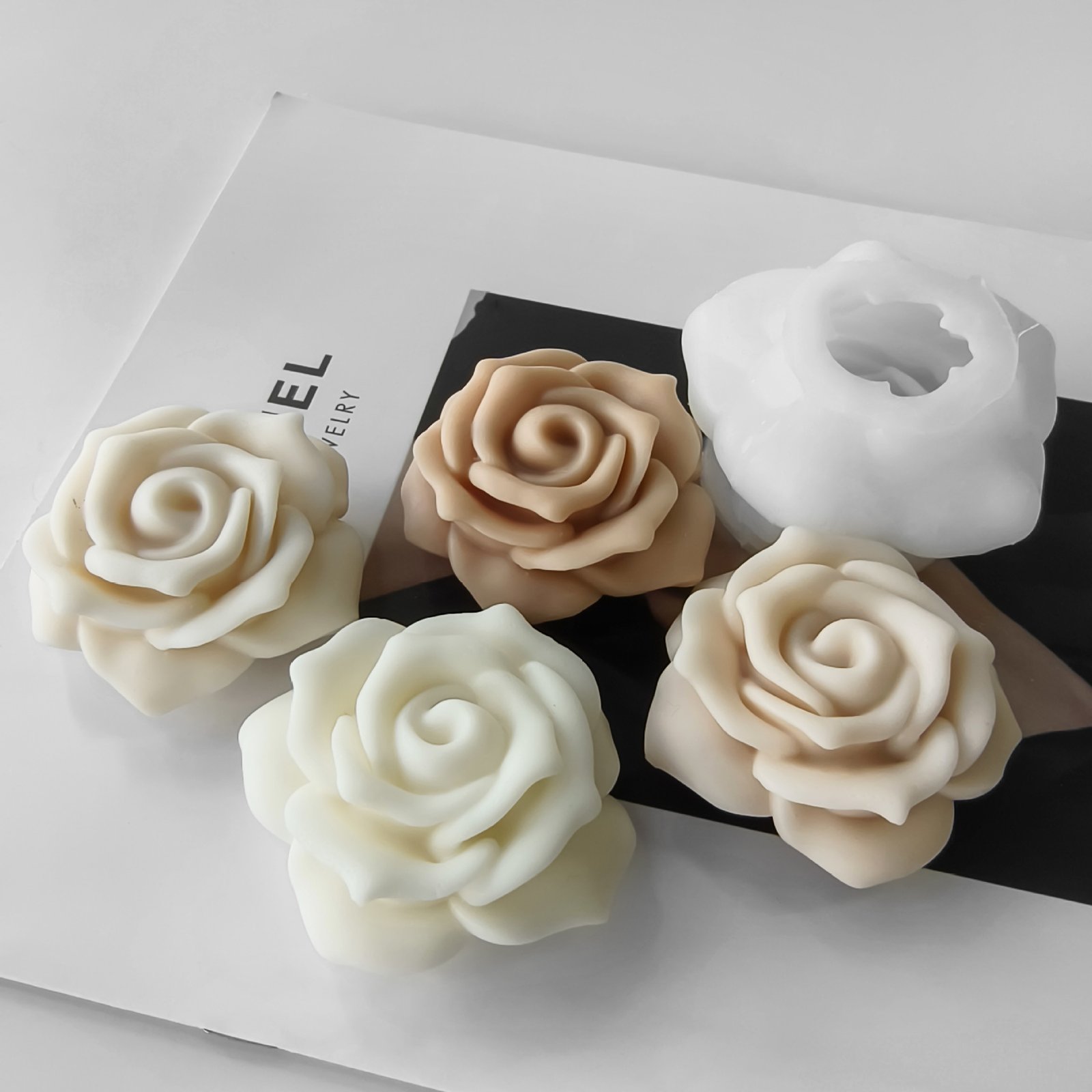 Vedini Rose candle silicone mold three-dimensional flower JKB-3073 - Image 2