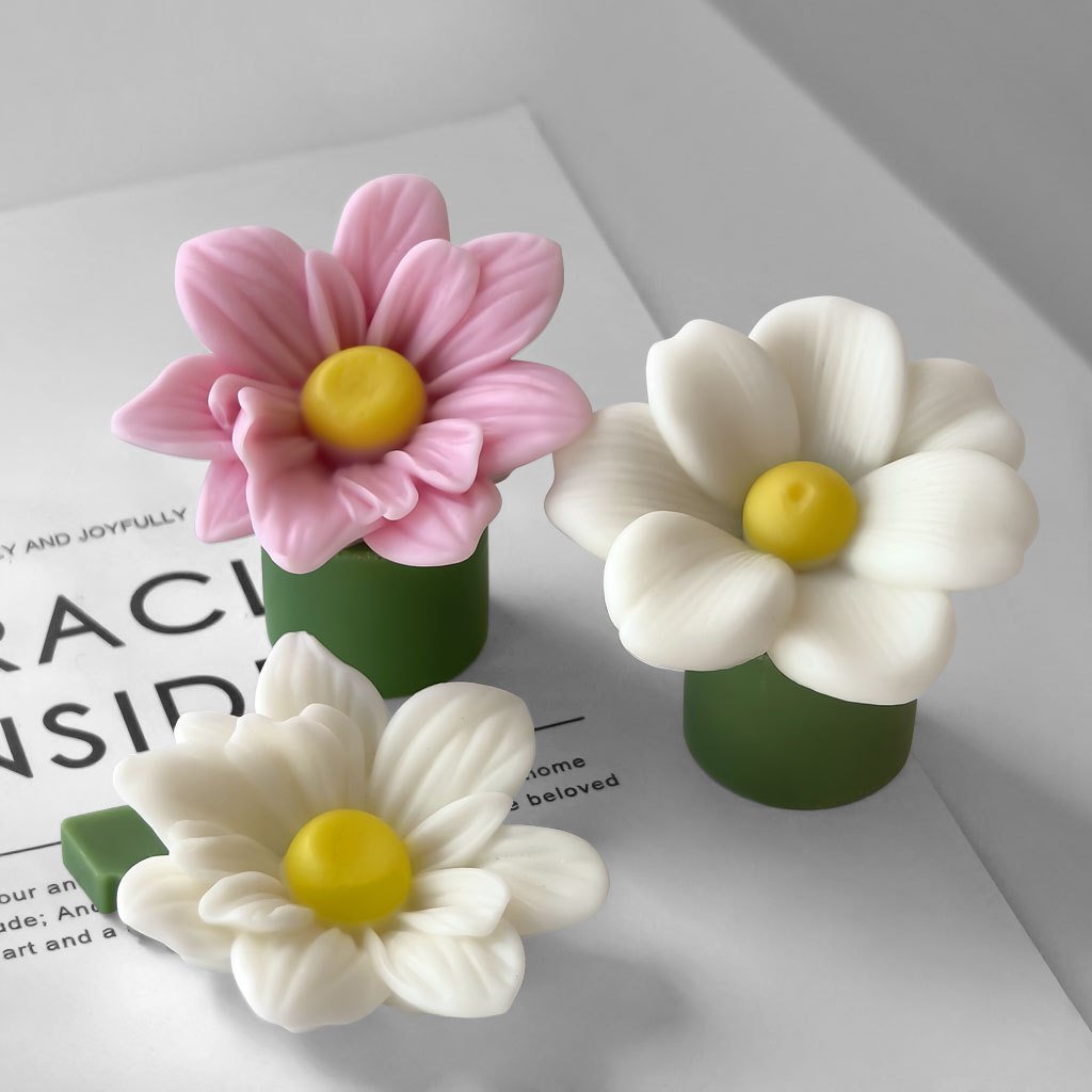 Vedini Beauty Flower candle silicone mold for resin soap and decorative crafts JKB-3068