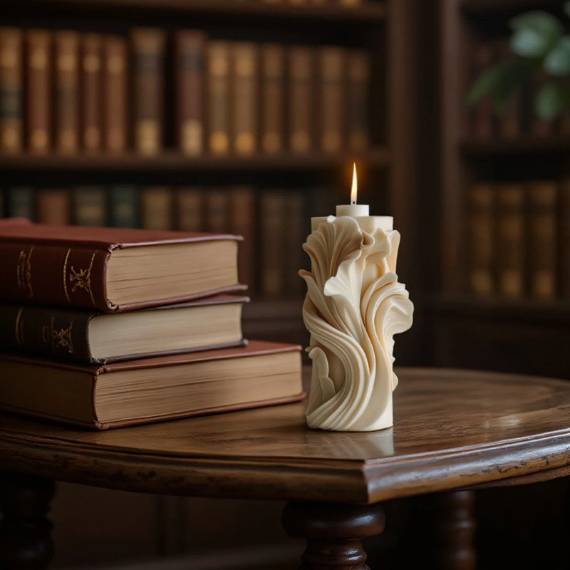 Vedini wave candle silicone mold for diffuser stone and decorative ornaments JKB-3064