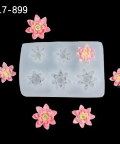 Alternative view of Vedini Six Consecutive  Lotus Silicone Molds Mini Lotus Creative Candle mold JKB-3081