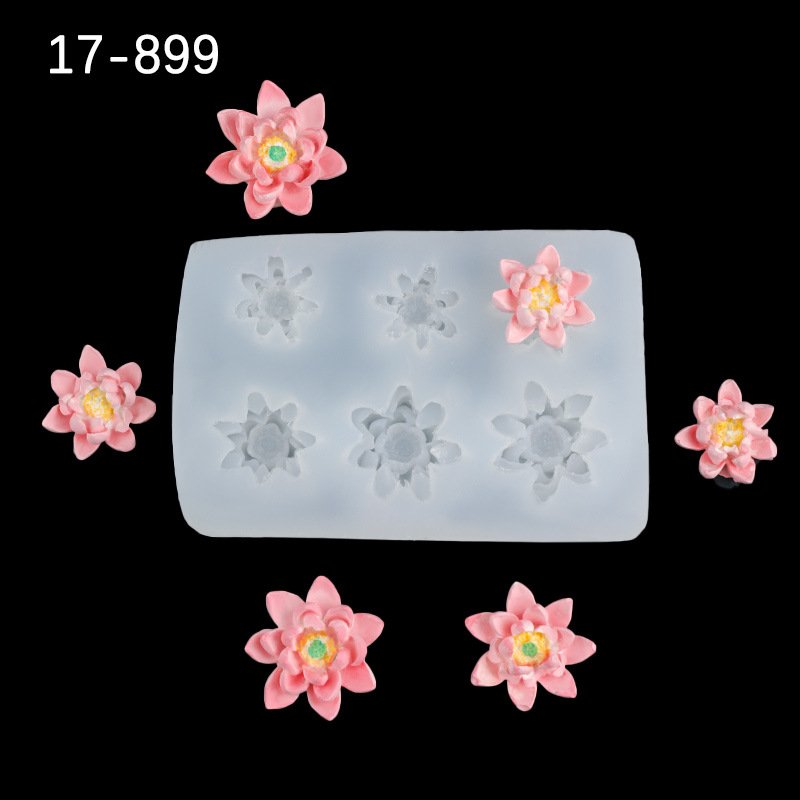 Vedini Six Consecutive Lotus Silicone Molds Mini Lotus Creative Candle mold JKB-3081 - Image 2