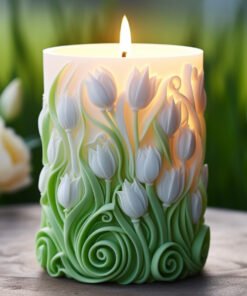 Vedini Tulip Pillar Candle Silicone Mold For candle making