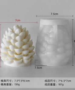 Alternative view of Vedini Pine cone silicone mold DIY pine cone shape candle aromatherapy expansion stone decoration mold JKB-3060
