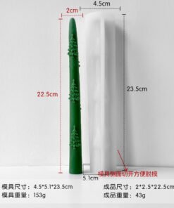 Alternative view of Vedini Christmas Tree Long Tapered Candle Silicone Mold DIY Handmade Long Pole Aromatherapy Candle JKB-3066