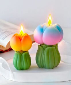 Vedini Tulip candle silicone mold, Valentine's Day DIY gift, 3D flower scented plaster ornament, epoxy resin mold JKb-3062
