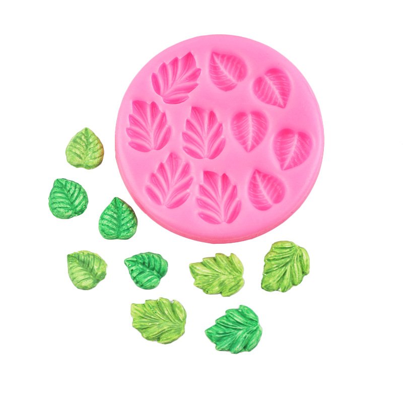 Vedini Maple Leaf ginkgo clover shape Fondant chocolate silicone mold JKB-3085