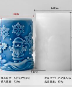 Alternative view of Vedini Christmas Decoration 3D Mold Santa and Snowflakes Christmas cylinder j-5324 JKB-3075