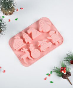 Vedini Christmas tree snowman car fawn house 8 Cavity silicone cake mold cake mold baking dry mold JKB-3056