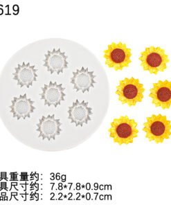 Alternative view of Vedini 7 Cavity Sunflower mold Silicone Mold Handmade DIY Plaster Candle Cake Decoration JKB-3087