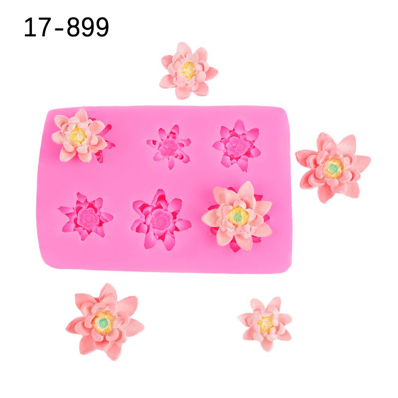 Vedini Six Consecutive Lotus Silicone Molds Mini Lotus Creative Candle mold JKB-3081 - Image 3