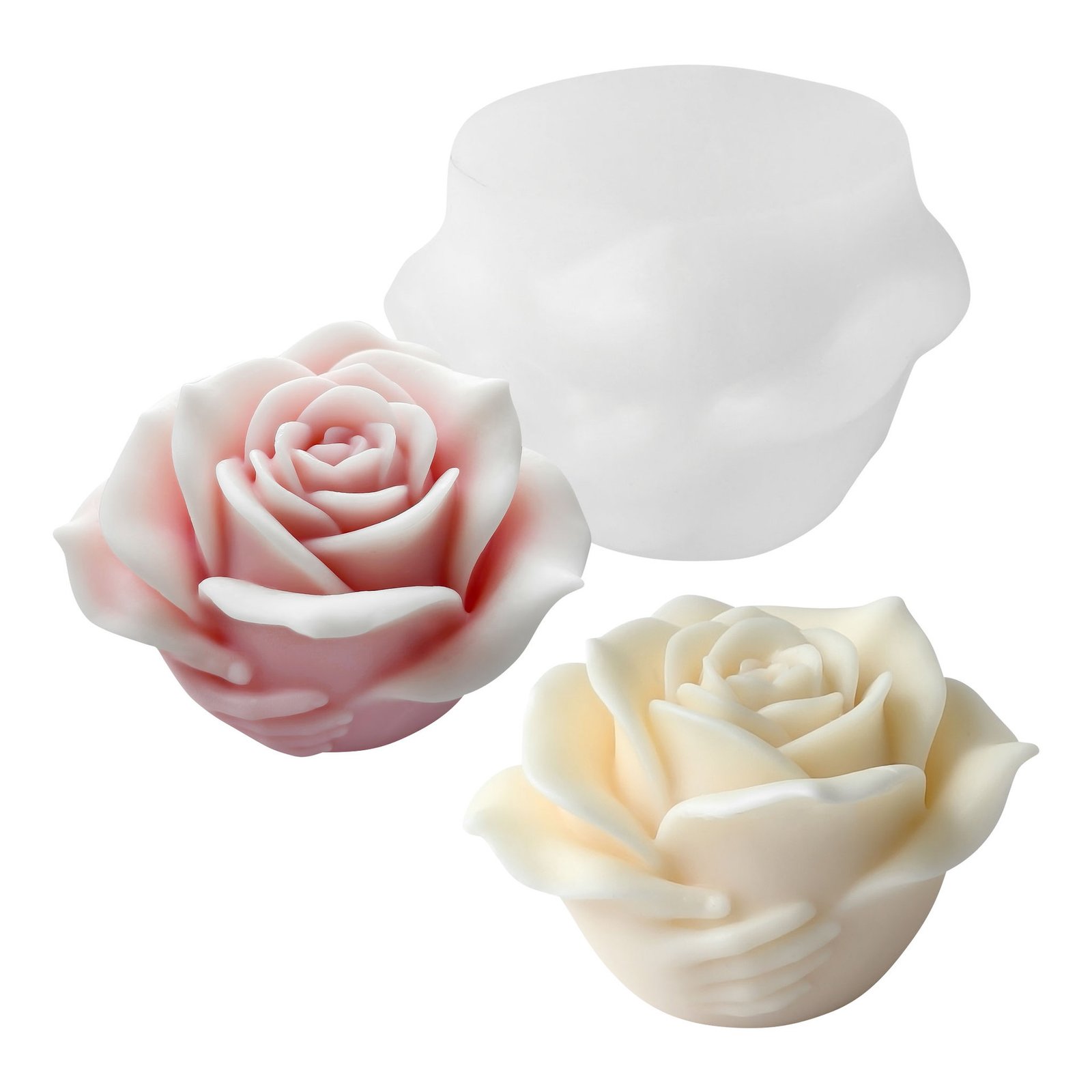 Vedini Valentine Rose Candle Mold DIY Flower Handmade Aromatherapy Glue Silicone Abrasive Tool JKB-5061 - Image 2