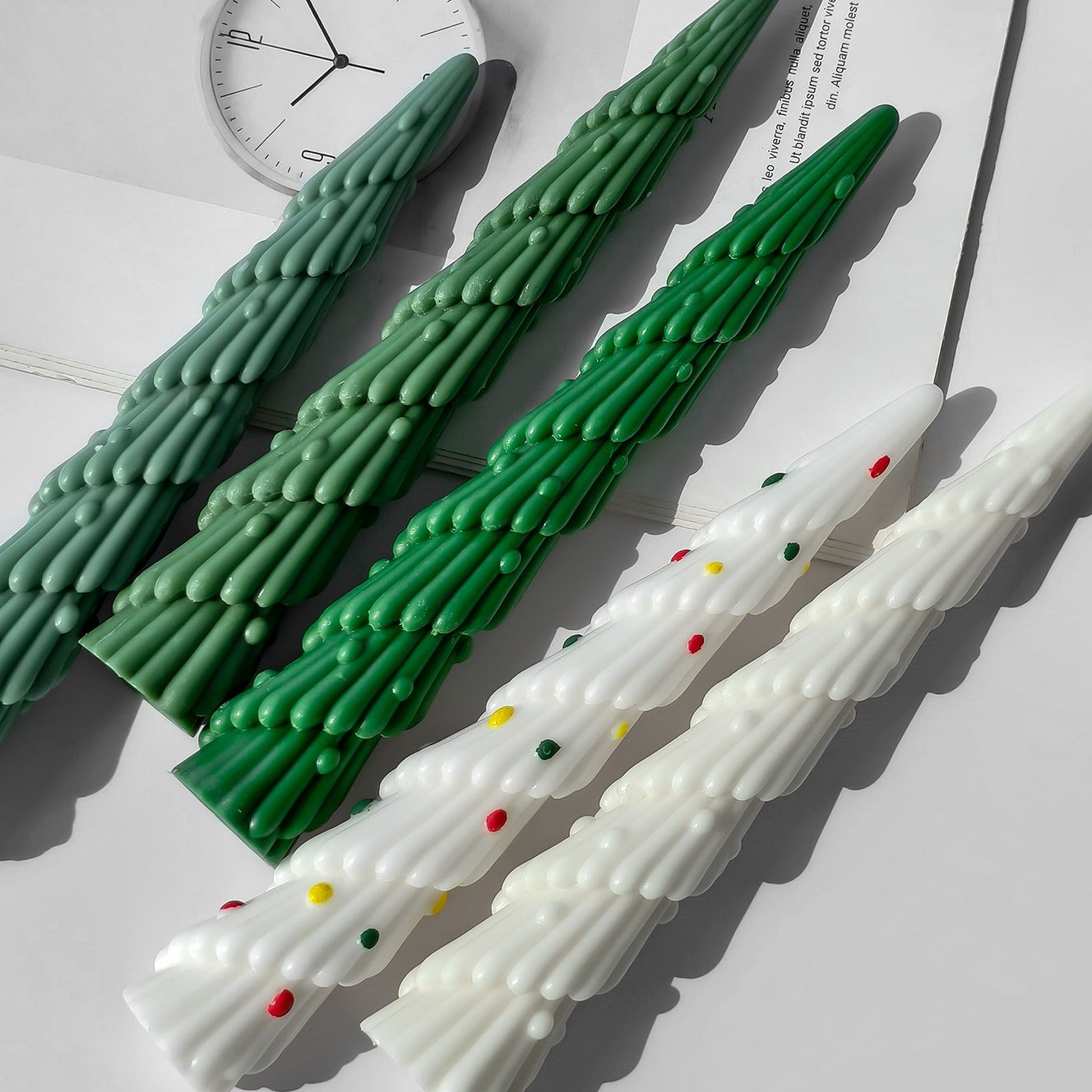 Vedini Christmas Tree Candle Silicone Mold Long Rod Long Strip Christmas Candle Mold JKB-3067 - Image 3