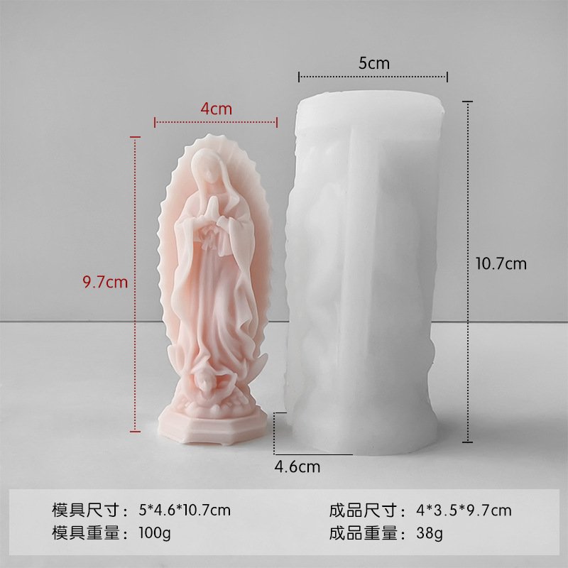 Vedini Goddess Statue Candle Silicone Mold JKB-3069 - Image 2