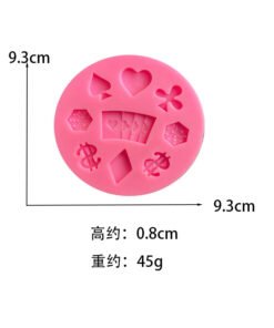 Alternative view of Vedini poker modeling silicone cake mold soft candy clay drop gypsum silicone mold JKB-3050