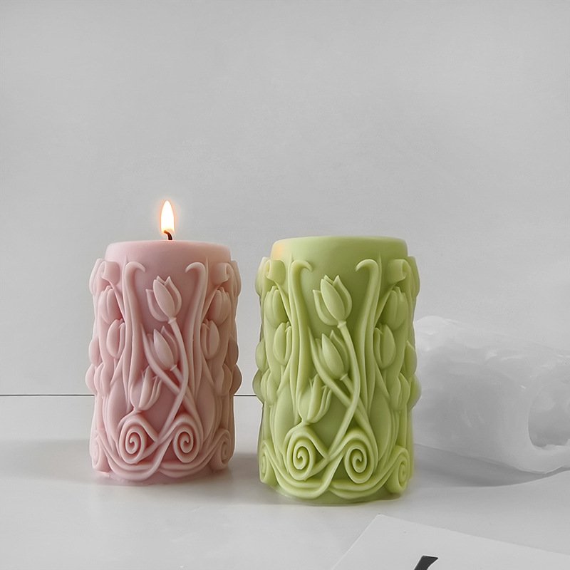 Vedini Tulip Pillar Candle Silicone Mold For candle making - Image 3