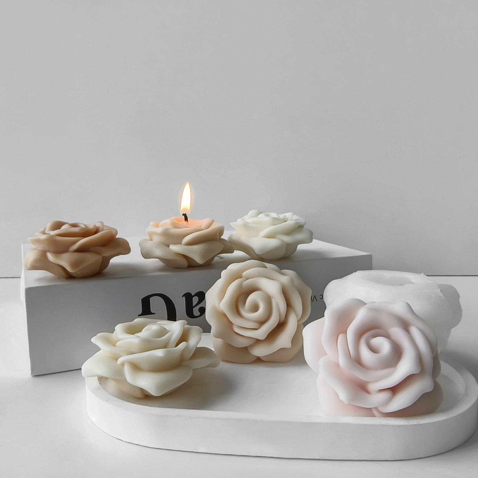 Vedini Rose candle silicone mold three-dimensional flower JKB-3073 - Image 4