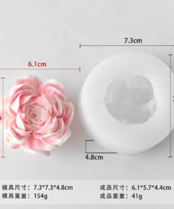 Alternative view of Vedini Peony Flower candle silicon mold JKB-3063