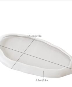 Alternative view of Vedini IrregularTray Silicon Mold Gypsum Silicone Molds Diy Handmade Concrete Cement Concrete Oval Storage Plate Mould Home Decoration