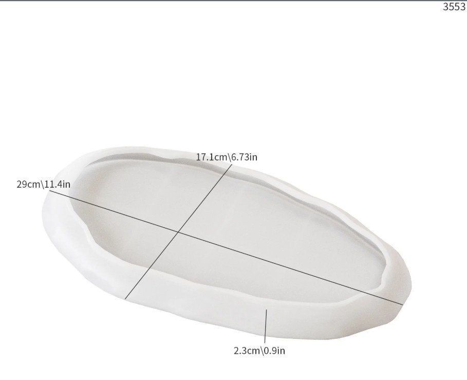 Vedini IrregularTray Silicon Mold Gypsum Silicone Molds Diy Handmade Concrete Cement Concrete Oval Storage Plate Mould Home Decoration - Image 2