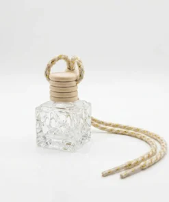 Alternative view of Vedini Hanging Diffuser Empty Bottle for car rearview mirror ,home/kitchen/small closet places, Car Air Freshener Perfume Pod Refillable Glass Diffuser Aroma therapy car perfume Decor|