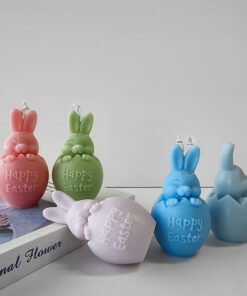 Vedini Easter eggshell rabbit  candle silicone mold JKB-3135