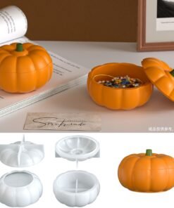 Vedini Concrete Poppy Halloween Pumpkin Storage Box Silicone Mold JKB-3102