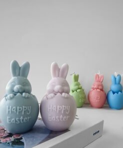 Alternative view of Vedini Easter eggshell rabbit  candle silicone mold JKB-3135
