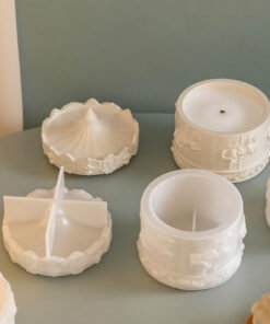 Alternative view of Vedini Concrete Trojan Pattern Storage Box Silicone Mold JKB-3109