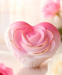 Vedini Rose Heart Candle Silicone Mold DIY Valentine's Day JKB-3129