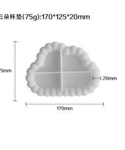 Alternative view of Vedini Bubble Cloud Tray Silicon Mold-jkb-3124