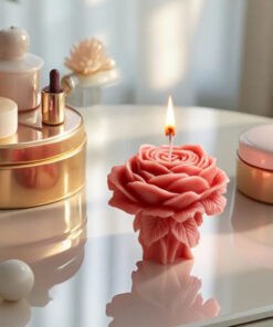 Vedini Valentine's 3D flower candle silicone mold-Rose pillar Valentine Silicon mold for candle making-Mold JKB-3099
