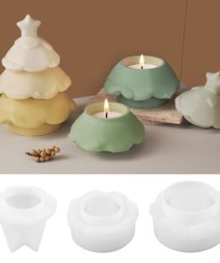 Vedini Concrete Three-Layer Christmas Tree Candle Cup Silicone Mold JKB-3115