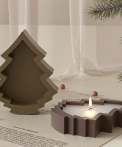Alternative view of Vedini Concrete Christmas Tree Storage Tray Silicone Mold JKB-3139