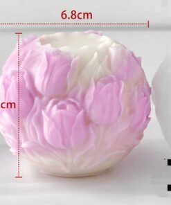 Alternative view of Vedini Tulip Flower Ball Candle Silicon mold JKB-3132
