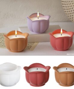 Vedini Concrete Rose Pot Mirror Flower Pot  Silicone Mold JKB-3108