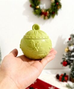 Alternative view of Vedini Concrete Embossed Berry Christmas Snowflake Storage Jar Silicone Mold JKB-3103