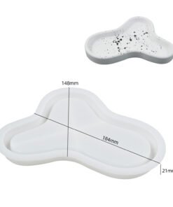 Alternative view of Vedini Concrete and resin Irregular Tray Cushion Tea Cup Holder Silicone Mold JKB-3116