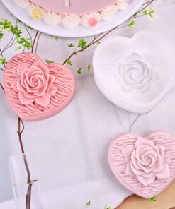 Alternative view of Vedini Valentine's Woven Love Rose Candle Mold DIY Valentine's Day Heart-shaped Candle Mold JKB-3094