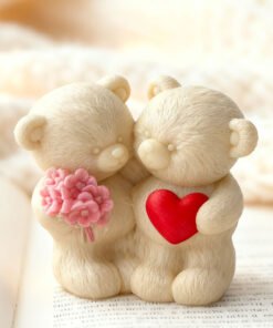 Alternative view of Vedini Couple Bear Candle Silicone Mold Valentine's Day JKB-3128