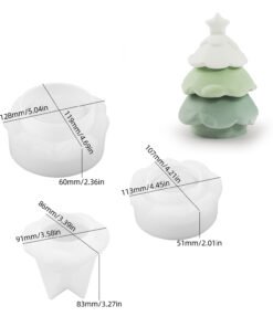 Alternative view of Vedini Concrete Three-Layer Christmas Tree Candle Cup Silicone Mold JKB-3115