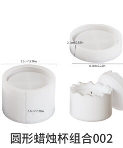 Alternative view of Vedini Round Irregular Stitching Storage Cup Silicone Mold JKB-3107