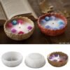 Vedini Concrete Candle Bowl Rose Flower Pattern Storage Bowl Silicone Mold JKB-3021