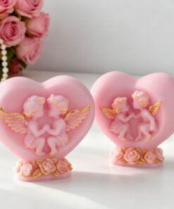 Alternative view of Vedini Valentine's Heart Angel Candle Mold JKB-3130