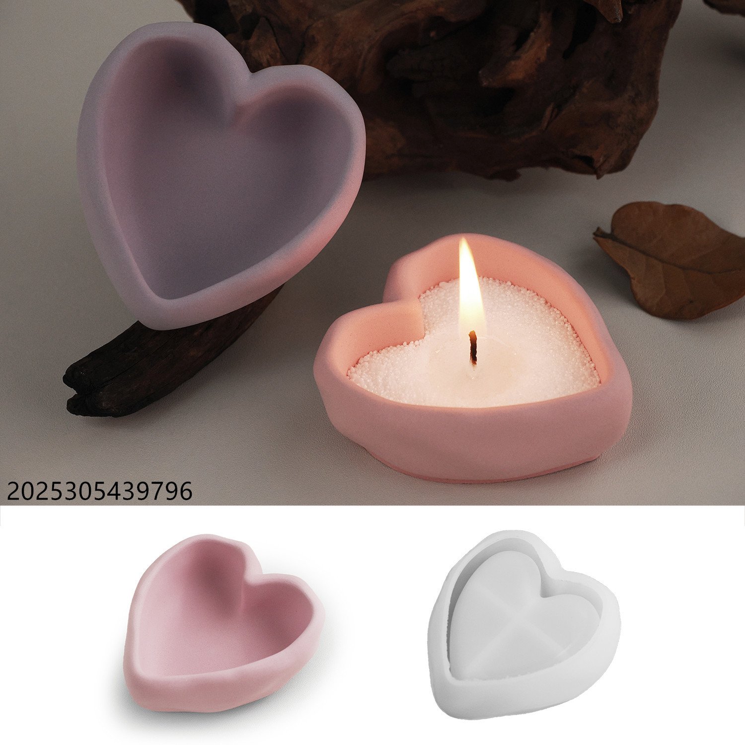 Vedini Heart Mini Bowl Candle Love Valentine Cup Silicone Mold Jkb-3110