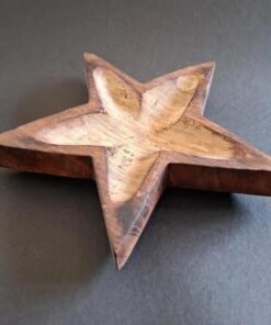 star wooden bowl for candle making