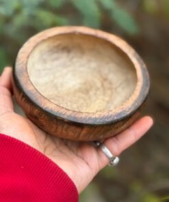 Alternative view of Urli(Round Curved) Wooden Candle Holder/Container 5 Inch