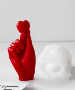 Alternative view of Vedini 3D Heart on Finger Silicon Mold JKB-3144