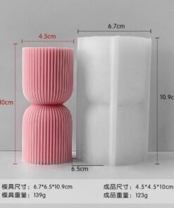 Vedini Striped cylindrical pillar silicon mold j-5101 JKB-3146