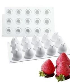 Vedini 15 Cavity strawberry mousse mold Fruit Jelly chocolate mold DIY silicone mold handmade soap mold candle mold JKB-3146